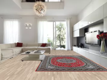 Red Medallion Kashan Turkish Area Rug 10x13