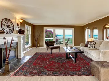 Animals Pictorial Kashan Turkish Area Rug 10x13