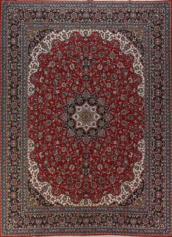 Traditional Floral Kashan Turkish Area Rug 10x13