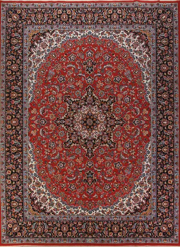 Traditional Floral Kashan Turkish Area Rug 10x13