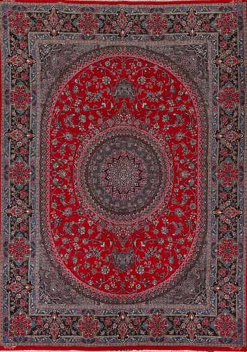 Traditional Floral Kashan Turkish Area Rug 10x13