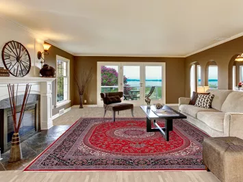 Traditional Floral Kashan Turkish Area Rug 10x13