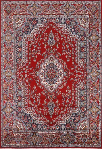 Medallion Red Tabriz Turkish Area Rug 10x13