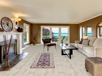 Purple & Ivory Oushak Indian Runner Rug 3x8