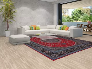 Red Medallion Kashan Turkish Area Rug 10x13