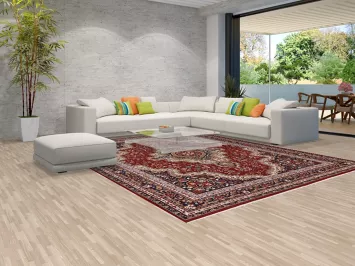 Floral Red Medallion Kashan Turkish Area Rug 10x12