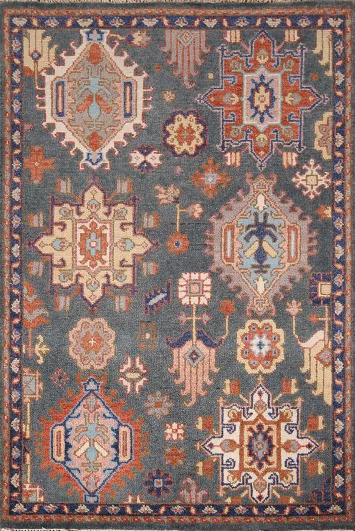 Geometric Oushak Indian Accent Rug 4x6