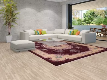 Victorian Style Burgundy Tabriz Area Rug 10x13