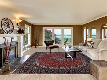 Traditional Red Kashan Turkish Area Rug 10x13