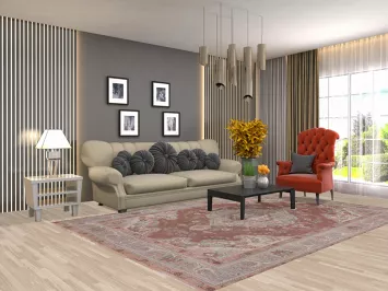 Vintage Wool Tabriz Persian Area Rug 7x10