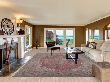 Pink Medallion Vintage Tabriz Persian Area Rug 9x13