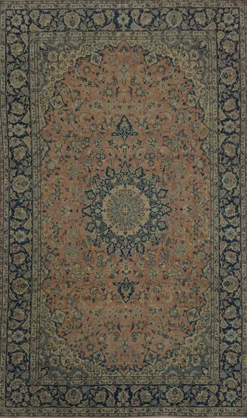 Classic Kashan Persian Area Rug 8x13 for Timeless Home Elegance