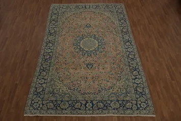 Classic Kashan Persian Area Rug 8x13 for Timeless Home Elegance