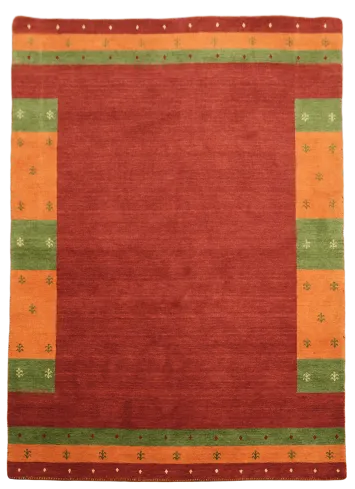 Colorful Geometric Border Gabbeh Rug for Vibrant Living Spaces 6'x8'