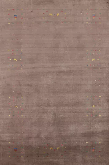 Light Brown Tribal Gabbeh Indian Area Rug 5x8