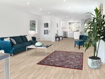 All-Over Blue Floral Agra Indian Accent Rug 4x6