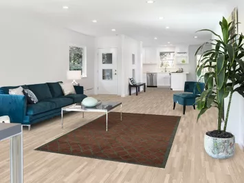 All-Over Brown Trellis Nepalese Oriental Area Rug 5x8