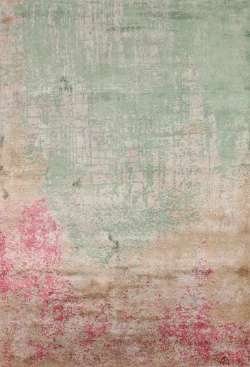 Contemporary Wool Abstract Indian Area Rug 6x8