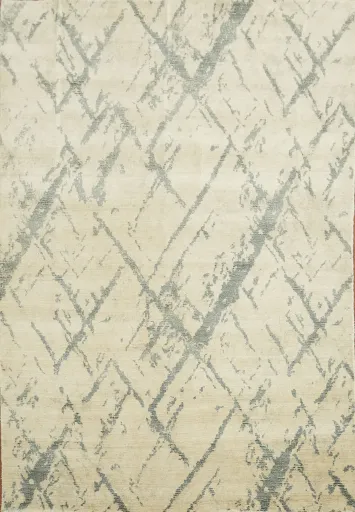 Handmade Wool Abstract Modern Area Rug 5x8