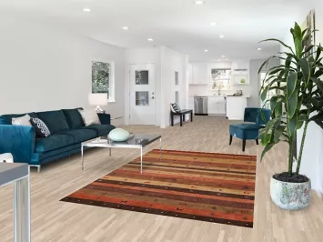 Striped Wool Gabbeh Indian Area Rug 5x8