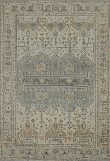 Traditional Rug with Earthy Tones and Vintage Design 9x12