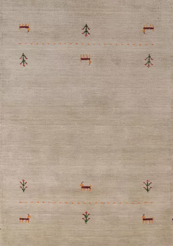 Little Animals Wool Gabbeh Indian Accent Rug 3x5