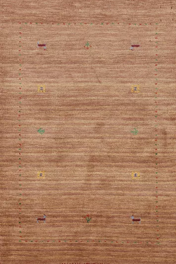 Brown Striped Gabbeh Indian Accent Rug 3x5