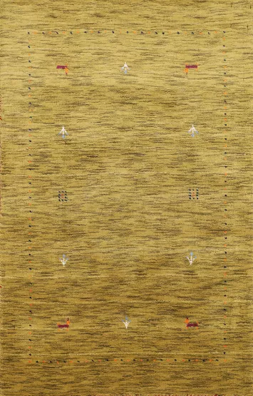Tribal Wool Gabbeh Indian Accent Rug 3x5