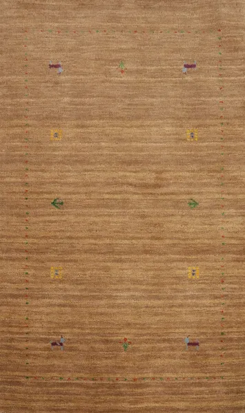 Handmade Wool Gabbeh Indian Accent Rug 3x5