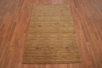 Handmade Wool Gabbeh Indian Accent Rug 3x5