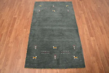 Handmade Wool Gabbeh Indian Accent Rug 3x5