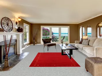 Handmade Red Gabbeh Oriental Area Rug 6x8