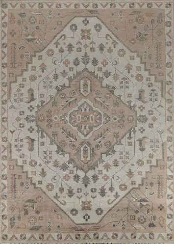 Geometric Heriz Serapi Indian Area Rug 9x12