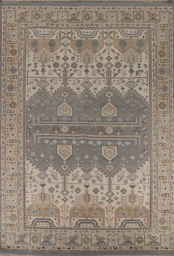 Wool Geometric Khotan Indian Area Rug 9x12