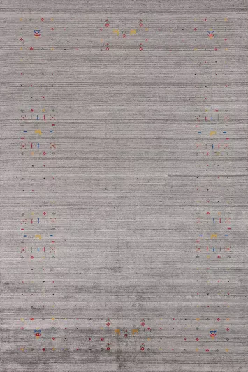 Tribal Silk Striped Gabbeh Oriental Area Rug 5x8