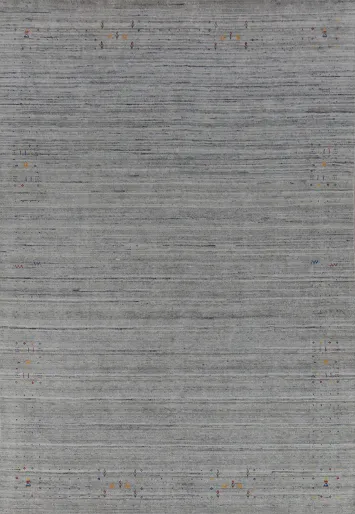 Silver Gray Gabbeh Oriental Area Rug 9x12