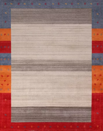 Handmade Striped Gabbeh Indian Area Rug 8x10