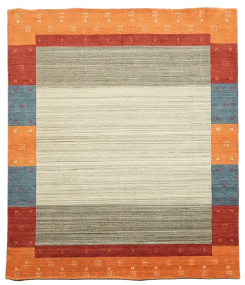 Striped Wool Gabbeh Indian Area Rug 8x10