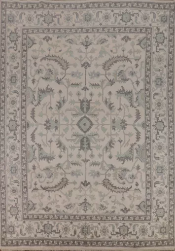 All-Over Floral Wool Oushak Oriental Area Rug 8x10