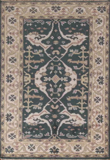 Handmade Wool Oushak Indian Accent Rug 4x6