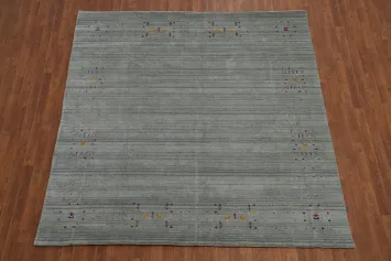 Silk Square Gabbeh Oriental Area Rug 8x8