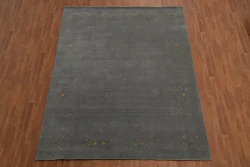 Gray Wool Gabbeh Oriental Area Rug 8x10