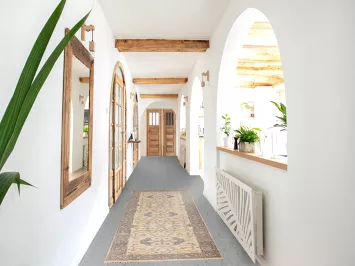 Earth Tone Wool Oushak Oriental Runner Rug 3x8