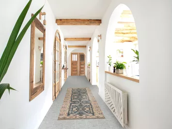 Handmade Oushak Wool Runner Rug 2x10