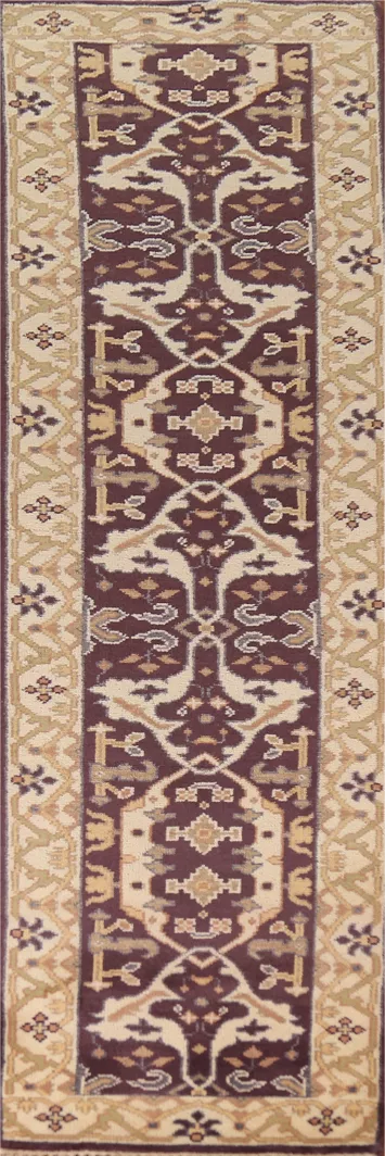 Handmade Wool Oushak Oriental Runner Rug 3x10