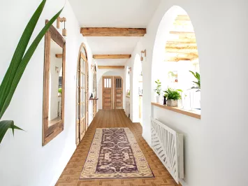 Handmade Wool Oushak Oriental Runner Rug 3x10