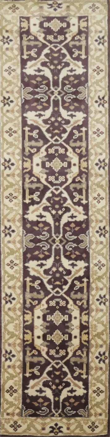 Handmade Wool Oushak Oriental Runner Rug 3x10