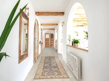 Handmade Wool Oushak Indian Runner Rug 3x10