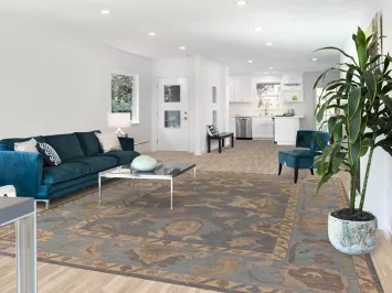 All-Over Vegetable Dye Oushak Turkish Area Rug 9x12