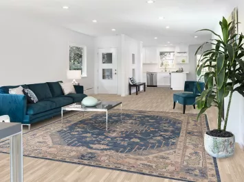 Blue Vegetable Dye Oushak Living Room Area Rug 8x10